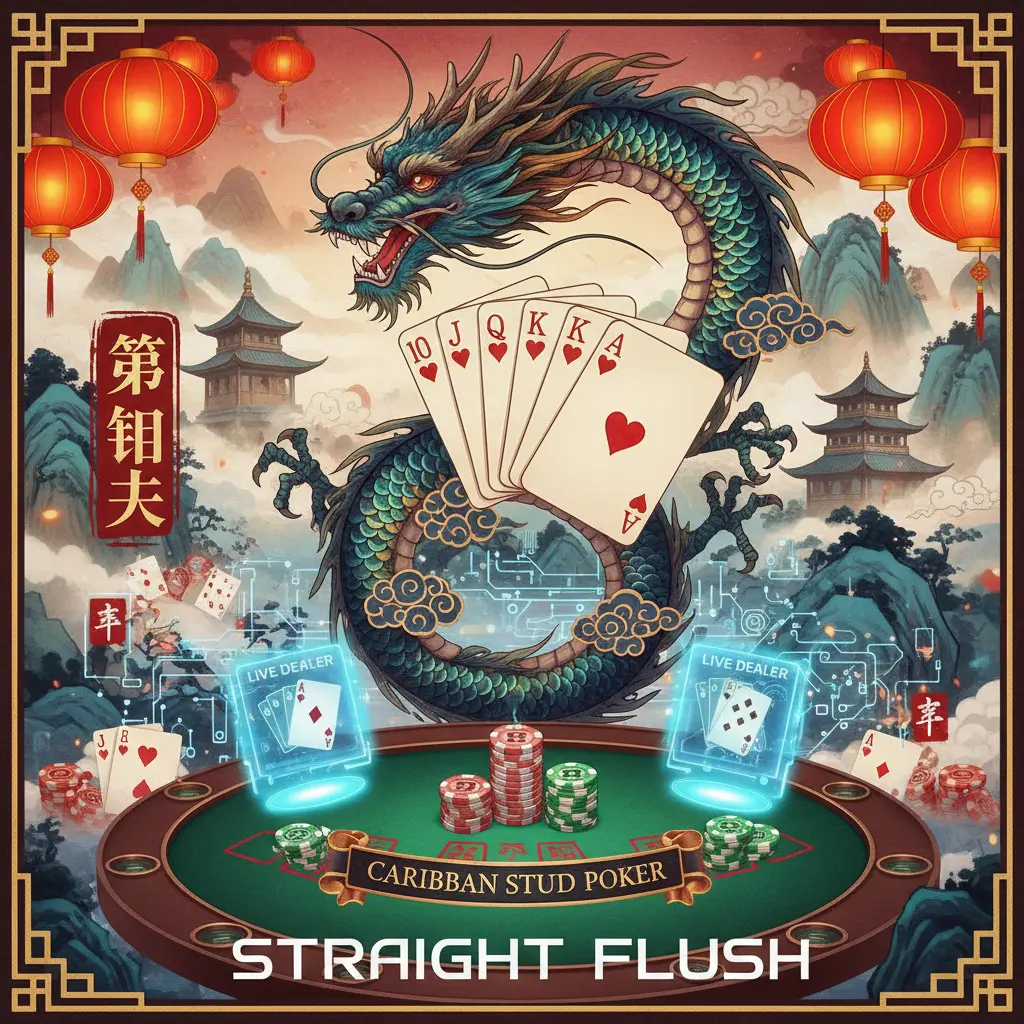 Caribbean stud live dealer games - Straight